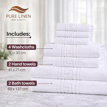 Pure Linen Cotton Towel Pack of 8