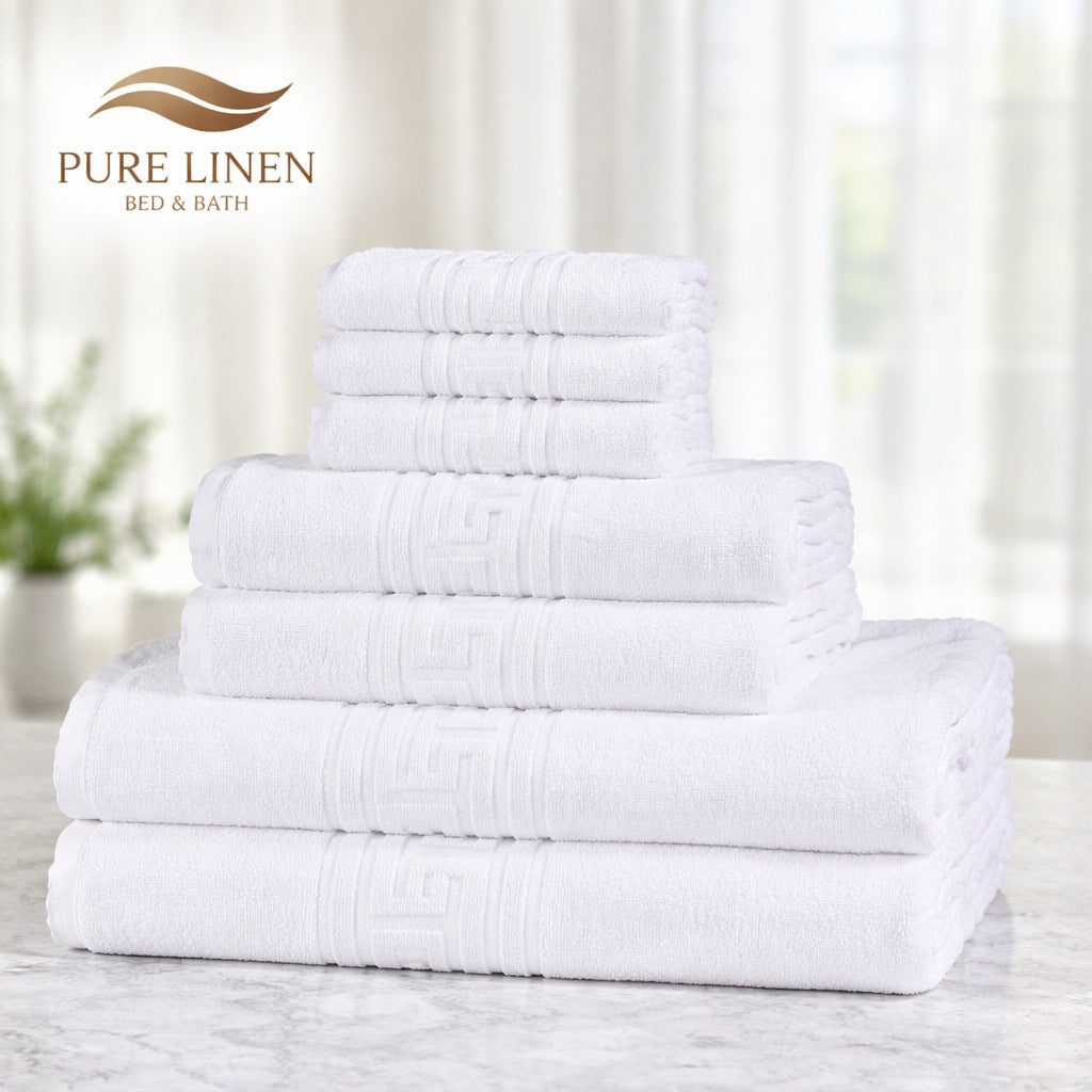 Pure Linen Cotton Towel Pack of 8
