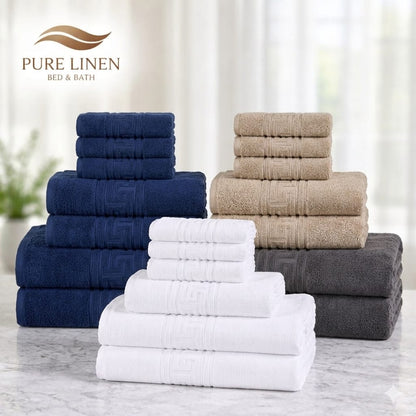 Pure Linen Cotton Towel Pack of 8