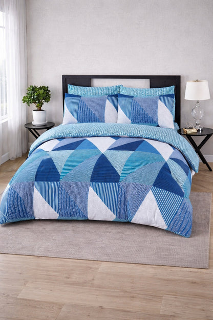 Pure Linen Printed Cotton Bedsheet Set – (3 Pcs)